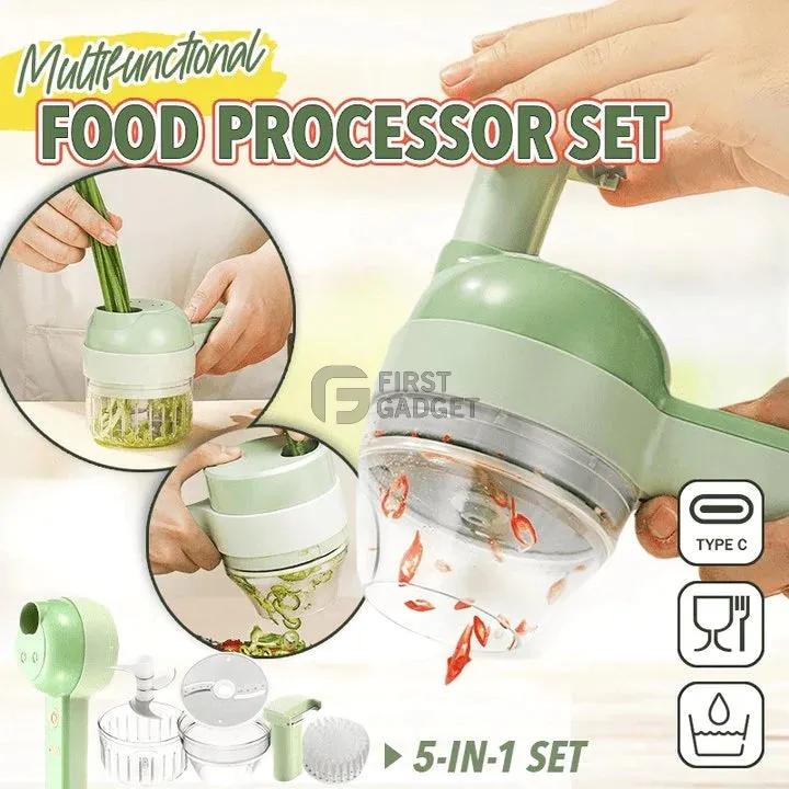 4 IN 1 PORTABLE ELECTRIC VEGETABLE CUTTER SET – First gadget
